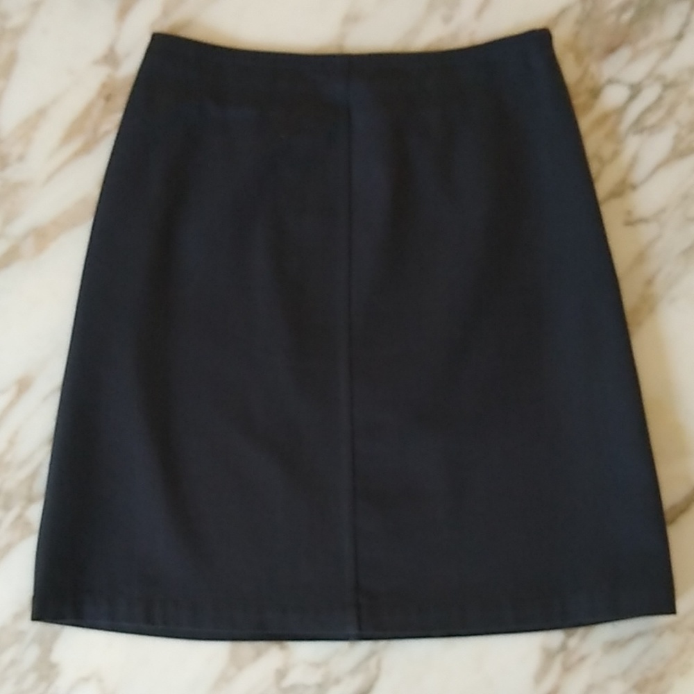 APC black cotton A-line skirt